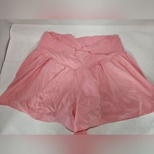 Pink Flowy Workout Shorts